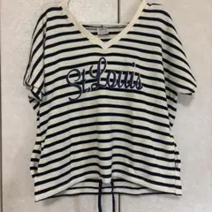 ストライプ柄 St.Louis VネックTシャツ