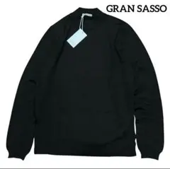 新品未使用Gran Sasso コットン12Gモックネックニット 50 ブラック