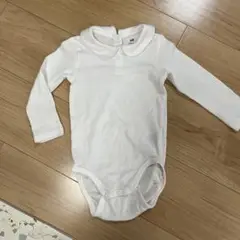 H&M 長袖ボディスーツ ホワイト 80cm