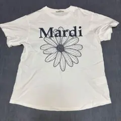 mardi mercredi ホワイト ネイビー　Tシャツ
