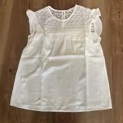 新品　MANGO ホワイト ノースリーブ トップス