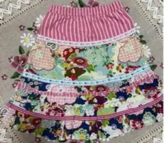 ベネトン　カラフル　フレアースカート パッチワーク　ヴィンテージ