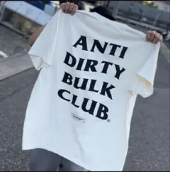 ANTI DIRTY BULK CLUB Tシャツ XL クリーム色