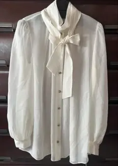 DOUBLE STANDARD CLOTHING リボン付きブラウス⭐︎36