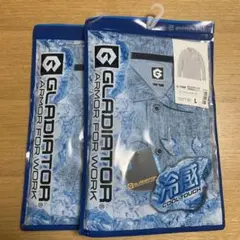 作業服　冷感長袖ポロシャツ　Lサイズ　2枚組