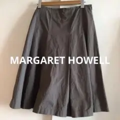 お値引き❤️MARGARET HOWELL／コットンフレアプリーツスカート
