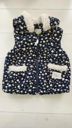 Biquette 花柄フリースベスト 95cm