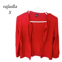 美品❣️rafaella 赤 長袖 カーディガン 【S】