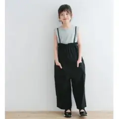 新品・タグ付！DOORS フリル バギーキャミサロペット ブラック 120cm