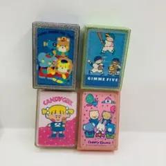 当時物/レトロ 児童用 ミニトランプ 4個セット サンリオ