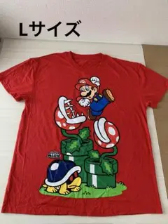 訳あり　任天堂スーパーマリオ　プリント　Tシャツ　メンズ　Tシャツ　Lサイズ