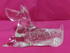 バカラ製の犬のフィギュリン【シェパード】