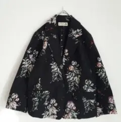 ☆美品☆Scolar スカラー　花柄 テーラードジャケット 黒