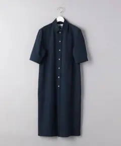 jil sander シルク ロング シャツ ワンピース 34 ブルー S~M