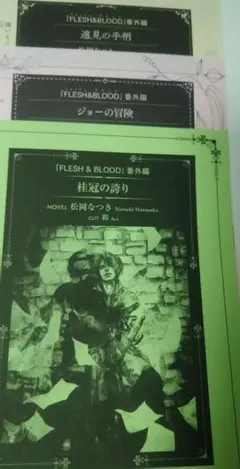 ペーパーのみ　松岡なつき　3枚　ＦＬＥＳＨ＆ＢＬＯＯＤ　ＢＬ小説
