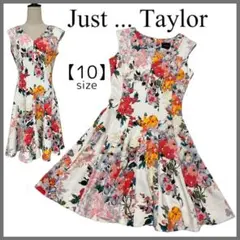 Just Taylor ジャストテイラー フラワープリント フレアワンピース
