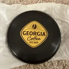GEORGIA Coffee フリスビー 黒 レコード盤