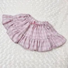 ♡マジョリカ100cm♡ チェック柄スカート　ピンク　フリル　チュール