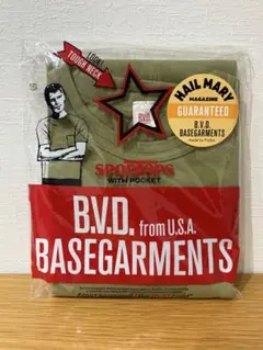 【2パックTの片方のみ/新品】B.V.D. ポケットTシャツ HAIL MARY