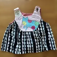 猫の刺繍付きタンクトップ 60㎝