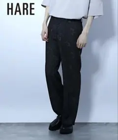 HARE ペイズリーフラワーパンツ スラックス フレア
