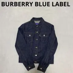 美品 バーバリーブルーレーベル レディース デニム ジャンバー ノバチェック M
