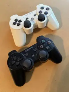 PS3 コントローラー ホワイト ブラック セット
