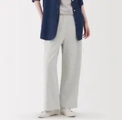 無印良品 婦人 裏毛スウェットワイドパンツ ライトグレー Sサイズ