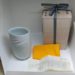 週末値下げ樋口邦春 青白磁面取花入れ