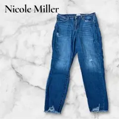 人気デザイン Nicole Miller NY ダメージ加工 デニムパンツ