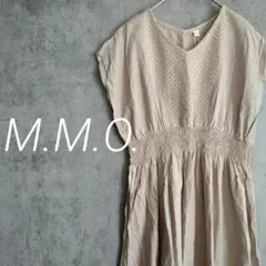 新品未使用　M.M.O. ノースリーブフレアワンピース　ひざ丈　ウエスト切り替え
