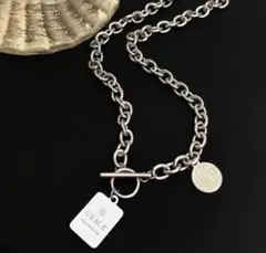 ☆ヒット商品☆ 硬貨 ネックレス 男女兼用 シルバー 韓国ファッション