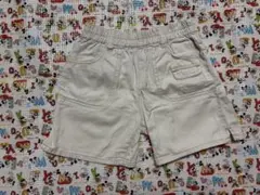 ブランド服ホワイト ハーフパンツ 100cm~ ポケット付き！