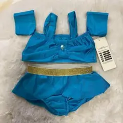 子供水着 フリル ウエストゴールドバンド付き ビキニタイプ 新品未使用品