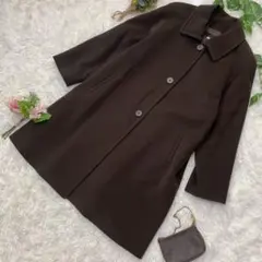 美品 s.f.t collection アンゴラコート ブラウン ロング M相当