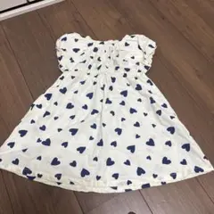 ハート柄半袖ワンピース 100センチ　子供服　女の子
