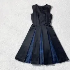 【美品】フォクシーニューヨーク シルク Aライン フレア ワンピース ドレス