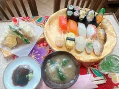 ミニチュアフード　お寿司　天ぷらセット