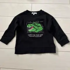 恐竜デザイン トレーナー ブラック