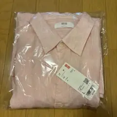 ユニクロ　リネン ピンク 長袖シャツ Lサイズ　UNIQLO