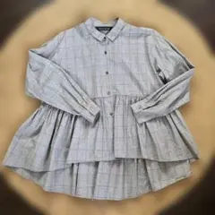 mizuiroind コットン ギャザーシャツ