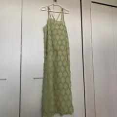 ubn hymnsロングキャミワンピース グリーン