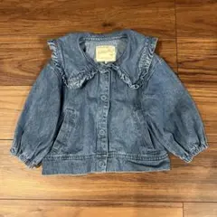 フリル付きデニムジャケット