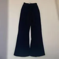 nae ナエ フレアパンツ ブラック　サーマル　ワッフル