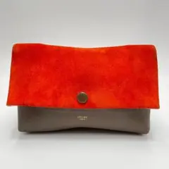 Celine セリーヌ クラッチ バッグ トラペーズ レザー スウェード