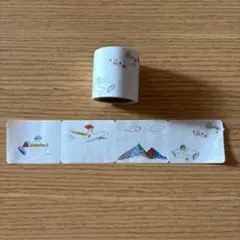 カラフルな飛行機イラストマスキングテープ