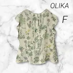 【OLIKA】極美品 花柄 ノースリーブ シフォン ブラウス 透け感 大人可愛い