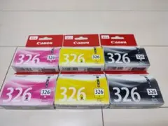 未使用/未開封品 キャノン 純正インク 3色6個組 BCI-326 BK,Y,M
