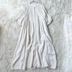 シャツワンピース レース リネン コットン 綿麻 SM2風 ゆったり