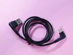 ★｛Ｌ字充電ケーブル｝タイプＣ　ＴｙｐｅＣ　Ｔｙｐｅ－Ｃケーブル　７０ｃｍ　黒★